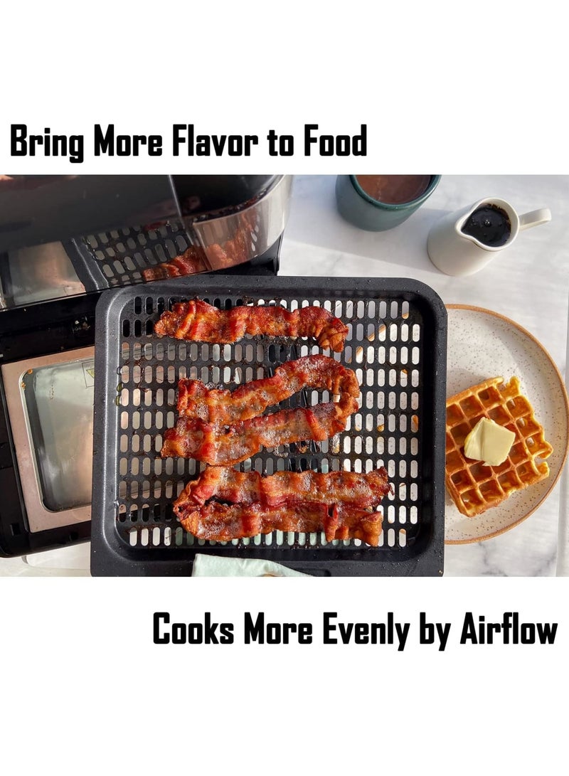 SYOSI 2 Pcs Replacement Cooking Tray, Mesh Cooking Rack Air Fryer Accessories for Instant Vortex, Innsky, Chefman and other Air Fryer Oven, Dishwasher Safe, Removable Mesh Cooking Rack for Air Fryer - Image 3