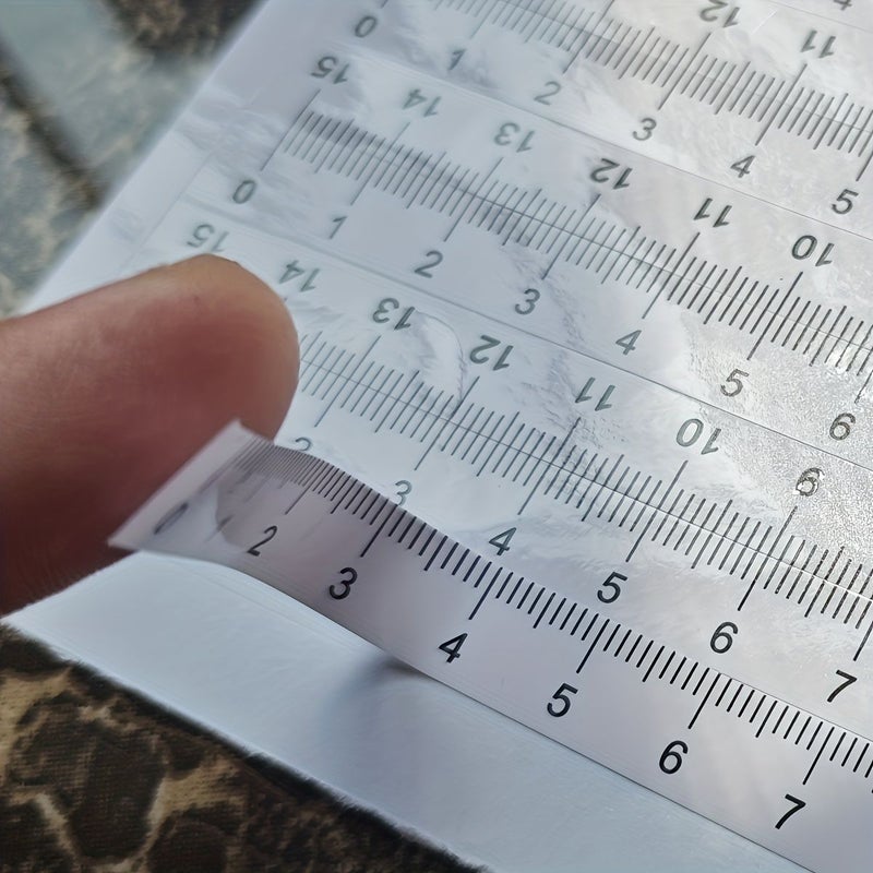 5 قطع مسطرة ذاتية اللصق من 0 إلى 3.94 بوصة للاستخدام المكتبي والدراسي والخياطة على الأسطح الملساء - Image 5