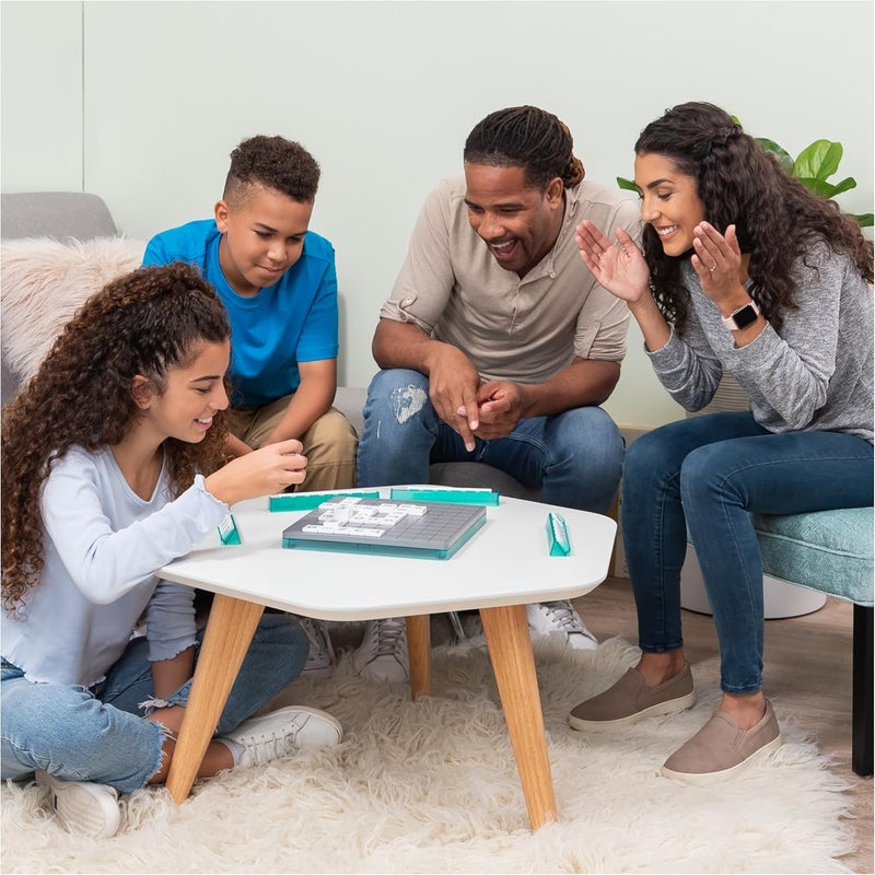Spinmaster Games, Upwords, Classic Word Game with Stackable Letter Tiles, Family Board Game, Crossword Activity, 1-4 Players, for Ages 8 & Up - Image 5