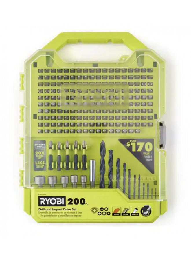 Ryobi RYOBI 200 Piece Drill and Impact Drive Set  - Image 1