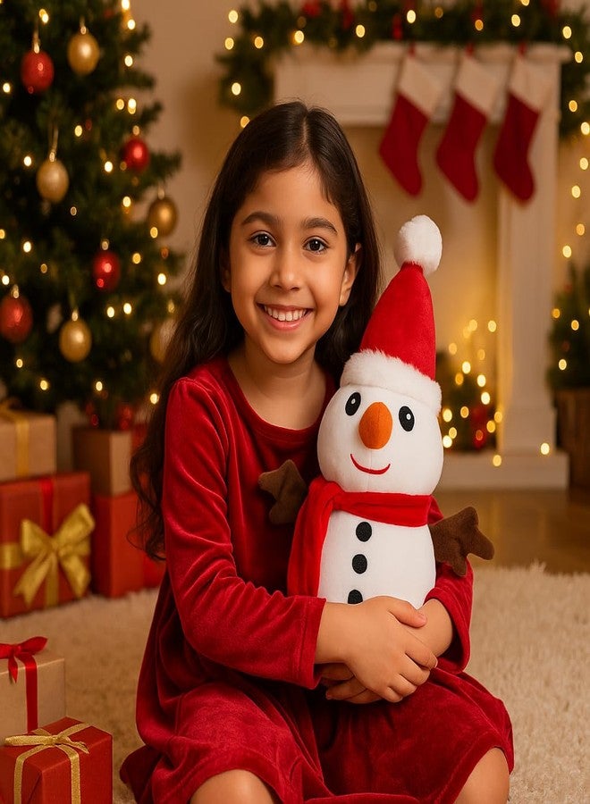 جلانس لعبة رجل الثلج القطيفة من Glance، حيوان محشو، وسادة لعيد الميلاد، ألعاب ناعمة لتزيين عيد الميلاد، 35 سم (35 سم، رجل الثلج) - Image 5