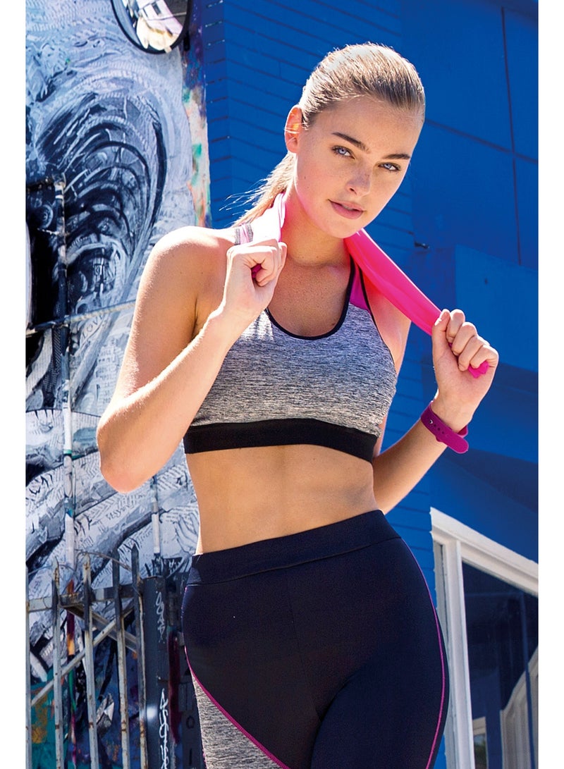 Yeni Inci Grey Sports Tank Top – Racerback Supportive Tank - Image 1