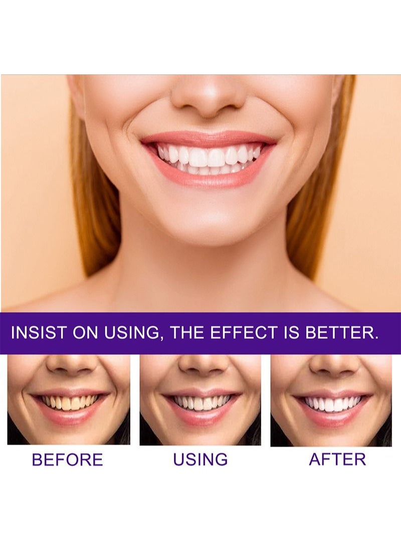 EELHOE - Purple Corrector，Colour Corrector Foam，Purple Teeth Whitening， Stain Remover，Teeth Whitening Booster，Purple Whitening Mousse 45ml，Purple Toothpaste (2 Bottles) - Image 1