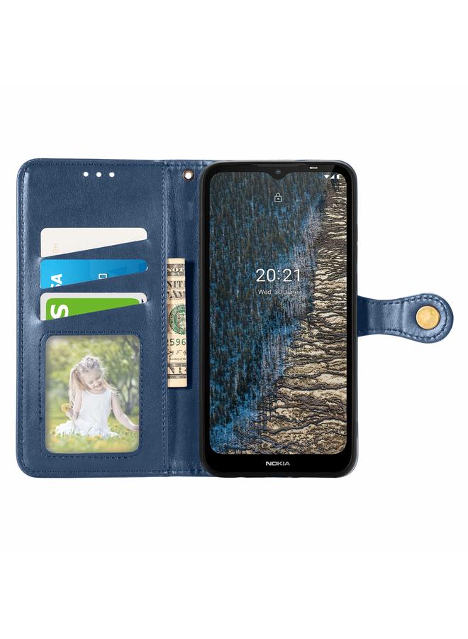 اس-توب جراب لهاتف Nokia C20، جراب هاتف من الجلد بلون سادة مع مشبك - Image 3