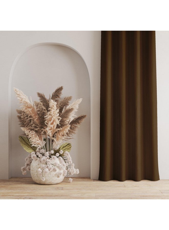 LaVichitra 2 Pieces Premium Blackout Curtains - Thermal Insulated, 3 Layered, 100% Opaque Window Curtain - 5 ft, Brown - Image 2