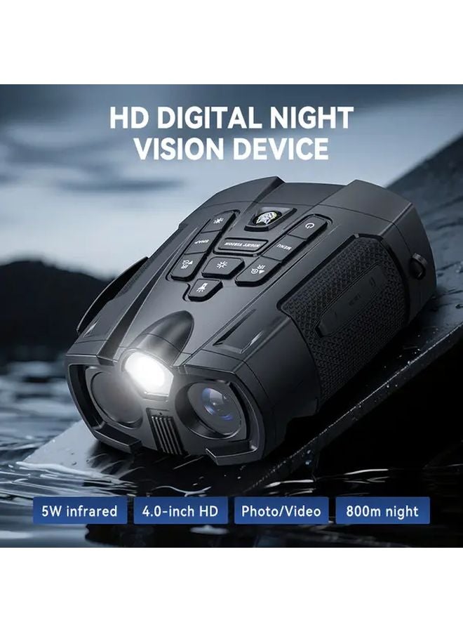 Black Dual Tube Infrared Digital Night Vision Device 4 Inch IPS Screen 10x Zoom - Image 4