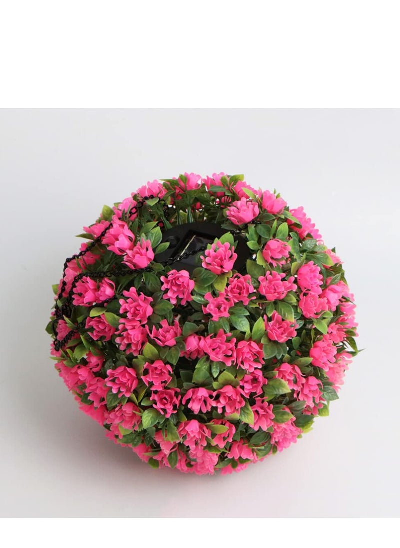 Excefore Artificial Boxwood Topiary Balls, Hanging Faux Boxwood Balls, with Led Light Decorative Artificial Topiary Ball, for Outdoor Lawn Backyard Garden Decor Wedding Party  - Image 3
