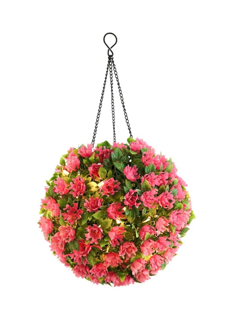 Excefore Artificial Boxwood Topiary Balls, Hanging Faux Boxwood Balls, with Led Light Decorative Artificial Topiary Ball, for Outdoor Lawn Backyard Garden Decor Wedding Party  - Image 2