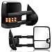 Sanooer Towing Mirror for Silverado Sierra 20072013 Chevy Silverado GMC Sierra Tow Mirror with Power Adjusted Heated Glass Turn Signal Light Backup Lamp Extendable Pair Painted Black 8555 - Image 2