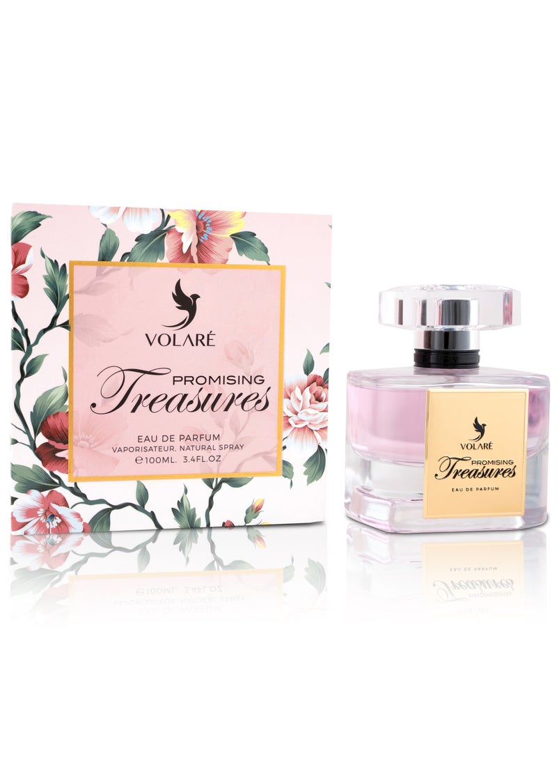 فولاري عطر بروميسنج تريجرز أو دو بارفان للنساء، 100 مل | عطر زهري ومنعش مع المسك، اليوزو، الرمان والعنبر - Image 2