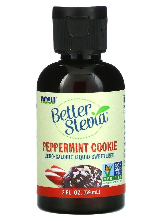 now Better Stevia Zero-Calorie Liquid Sweetener Peppermint Cookie 2 fl oz (59 ml)