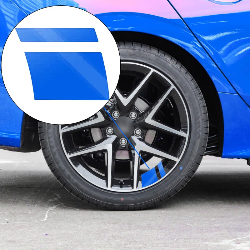 GKmow Pack-6 Car Reflective Stickers, Car Wheel Rim Stripe Decals, Universal Automotive Decals for 18-21 Inch Wheels Tire Rim Decoration Accessories (Blue) - Image 3