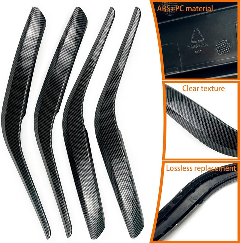 CHUANGHUI Car Door Handle for BMW X1 E84 2010-2015 28i 35i Interior Door Handles Replace Cover Car Door Handle Accessories (Carbon Fiber Color) - Image 5