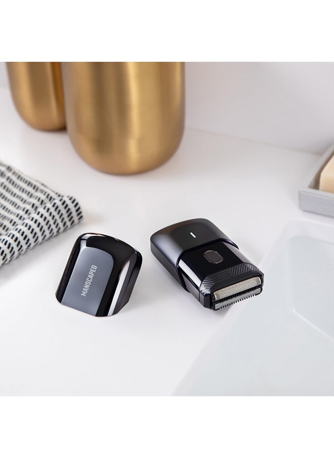 ® The Handyman™ Compact Face Shaver – Portable Men's Travel Facial Hair Groomer, USB-C Rechargeable Electric Razor, Waterproof, Cordless, Dual-Action SkinSafe™ Long-Hair Leveler & Foil Blades