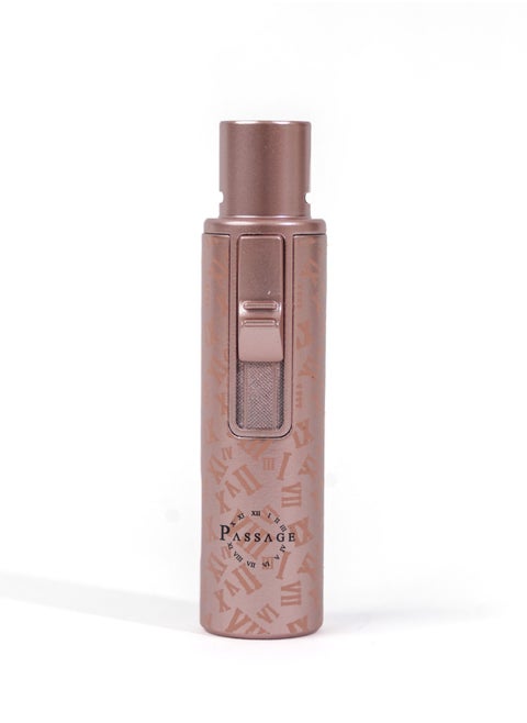 PASSAGE Mini Jet Flame Lighter - Portable Refillable Lighter for Oud,Grill, BBQ, Camping - Windproof and Durable Rose Gold