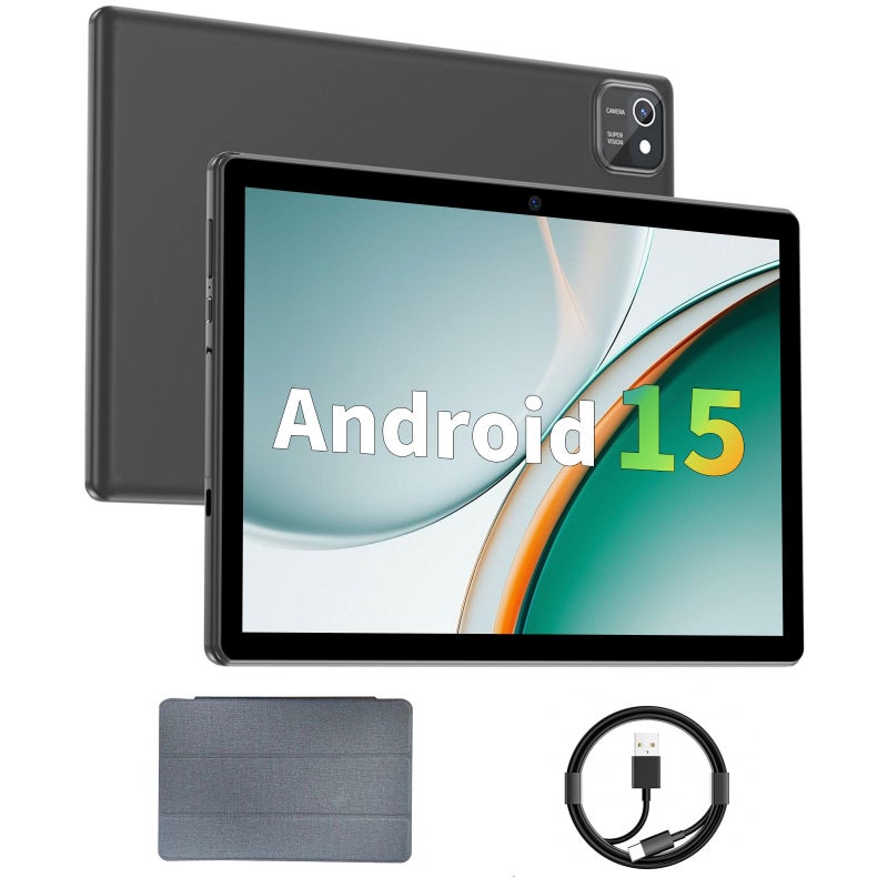 aiprotablet Tablet 10 inch Android 15 Tablets 12GB RAM 64GB ROM 1TB Expand QuadCore Processor 1280x800 LCD Touch Screen WiFi 5 Dual Camera BT50 6000mAh Battery Black - Image 2