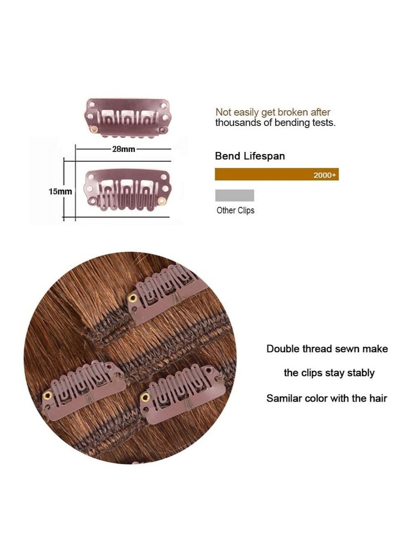 إستيل وصلات شعر بشري ريمي للسيدات مشبك شعر بشري طويل مستقيم حريري على وصلات 100 جرام 4 قطع أوبورن - Image 3