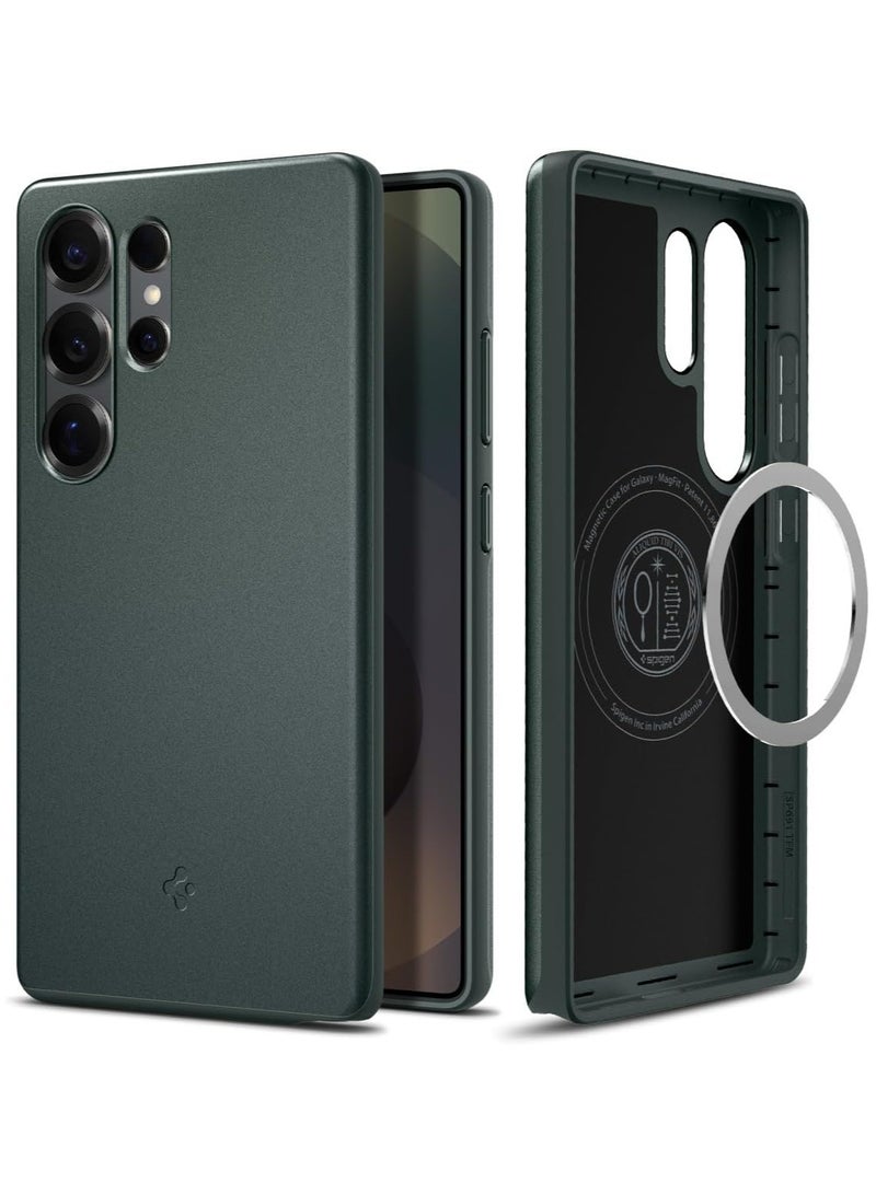 Spigen Thin Fit MagFit for Samsung Galaxy S25 ULTRA MagSafe Case Cover (2025) - Abyss Green - Image 1