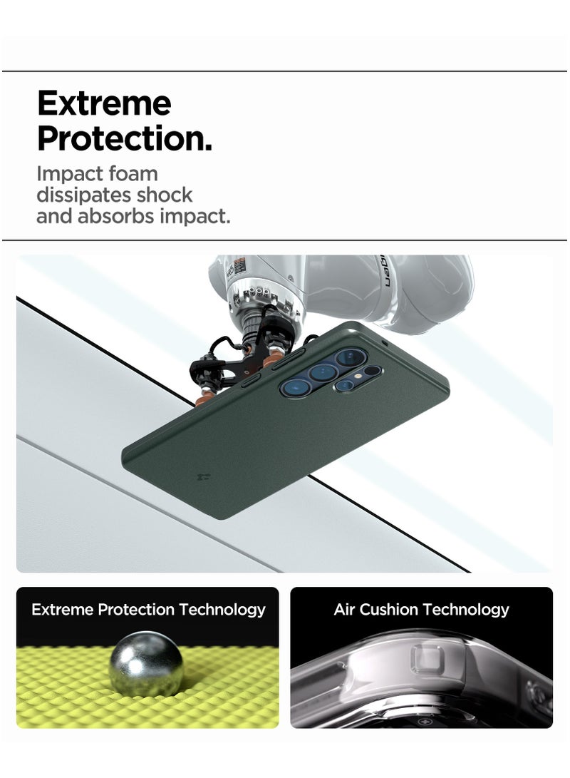 Spigen Thin Fit MagFit for Samsung Galaxy S25 ULTRA MagSafe Case Cover (2025) - Abyss Green - Image 4