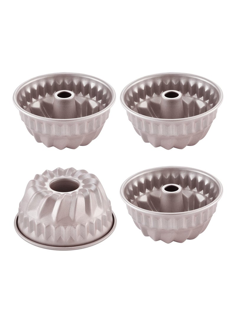 Mini Tube Pan Set 4 Inch 4Pcs Non-Stick Kugelhopf Mold - Image 1