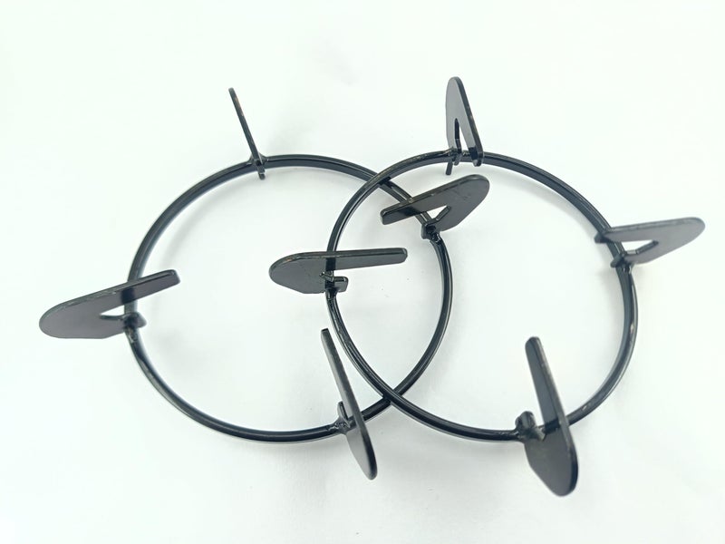 Advancedestore Burner Pan Support for Gas Stove | Round Shape Iron Pan Stand | Size 16–18 cm | Black Color | Heavy-Duty Iron Material | Compatible with Large (Rapid) Burners | Set of 2 Pieces - Image 2