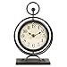 JUMBO HUMBLE JUMBO HUMBLE Vintage Metal Table Clock on Stand,Decorative Desk and Shelf Clock,Rustic Black Mantel Clock for  - Image 2