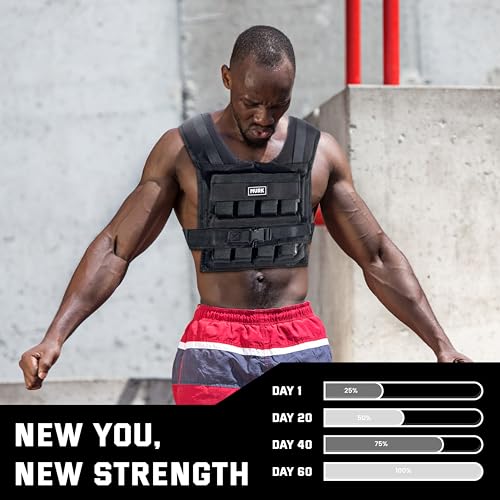 MVRK Adjustable Weighted Vest Men 18 lbs - Weighted Workout Vest With Iron Weights, Heavy Duty Weighted Exercise Vest For Functional Training, Slim Design Weighted Running Vest, Weight Vest for Men - Image 2