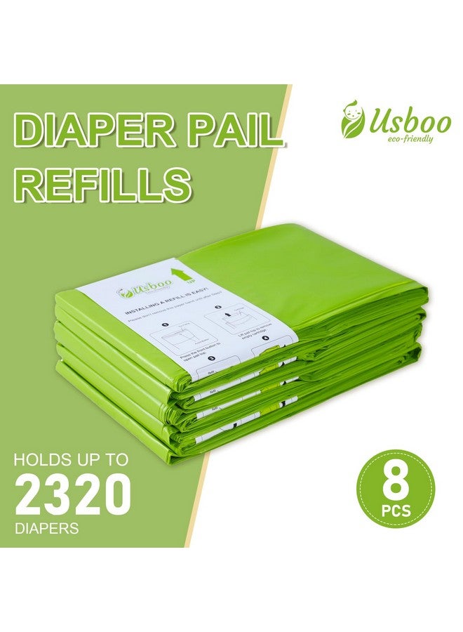 USBOO Refills Compatible with Dekor Plus Diaper Pail | 4 Pack | Disposable Diaper Pail Refill | Extra Thickness | Diaper Trash Bags | Cherry Blossom Scented | Holds up to 2320 Diapers - Image 5