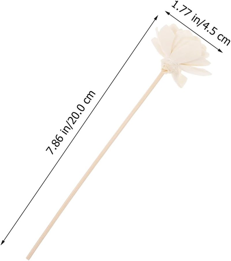 Amosfun 8pcs Natural Dried Flower Diffuser Sticks Rattan Diffuser Flowers for Home Fragrance Elegant Replacement Refills for Decor - Image 2
