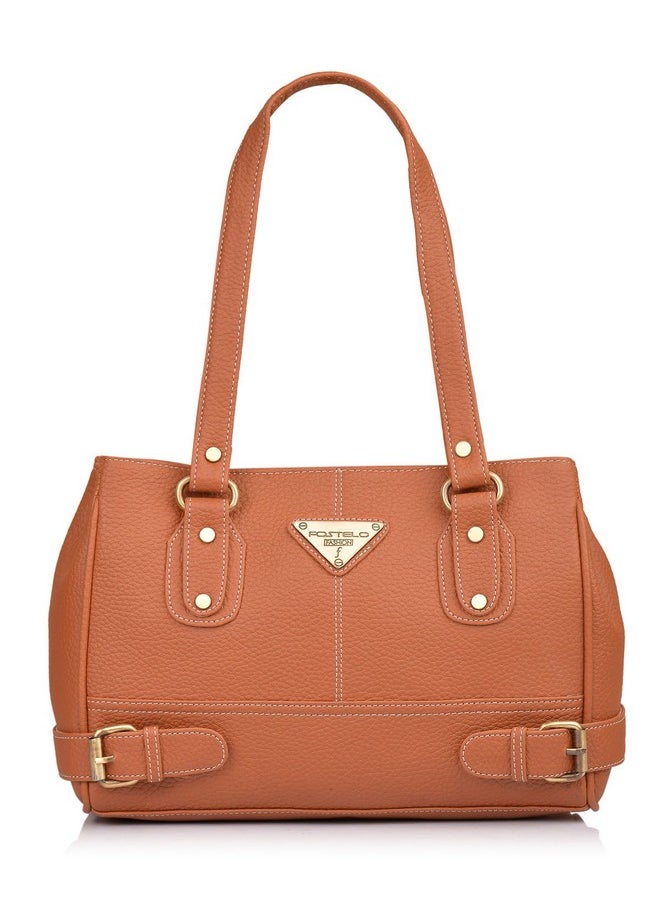 Fostelo Fostelo Women's Vegan Leather Nightingale Handbags Shoulder Hobo Bag Ladies Purse (Tan) (Large)  - Image 1