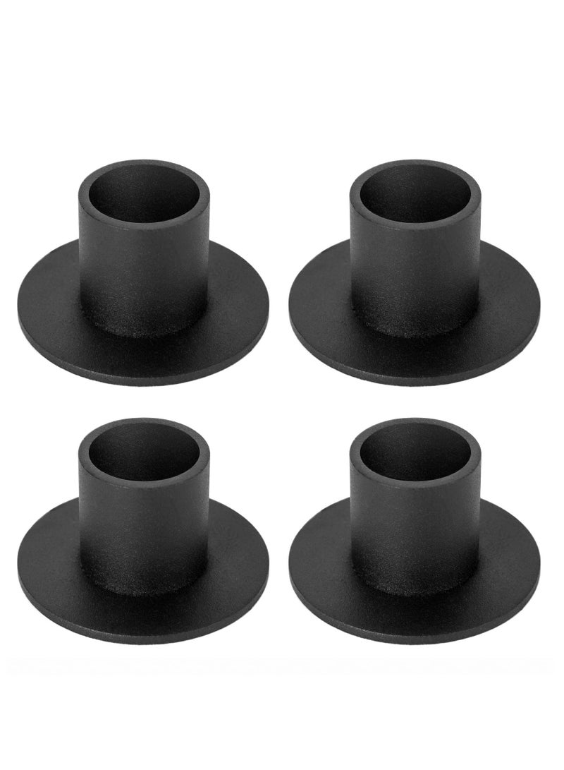 SOLARAE Candle Holders Black Retro Candlestick Holder Farmhouse Decor for Home Wedding Party Anniversary Housewarming Gifts for Women Men (4 Pcs) - Image 1