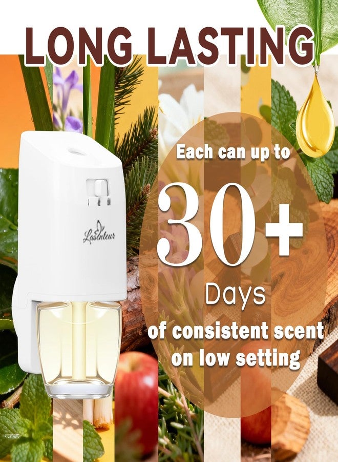 DERDUFT عبوات معطر جو كهربائية، عبوات معطر جو برائحة صيفية - 8 عبوات من زيوت العلاج العطري بنفحات الحمضيات والزهور والفواكه والأخشاب، متوافقة مع معطرات الجو الكهربائية من إير ويك وجليد - Image 4