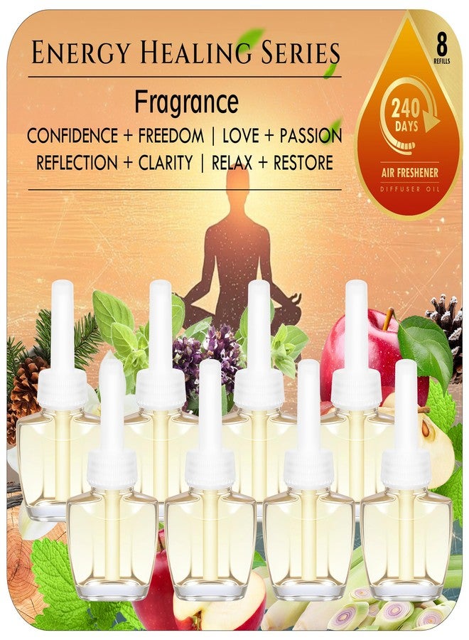 DERDUFT عبوات معطر جو كهربائية، عبوات معطر جو برائحة صيفية - 8 عبوات من زيوت العلاج العطري بنفحات الحمضيات والزهور والفواكه والأخشاب، متوافقة مع معطرات الجو الكهربائية من إير ويك وجليد - Image 1