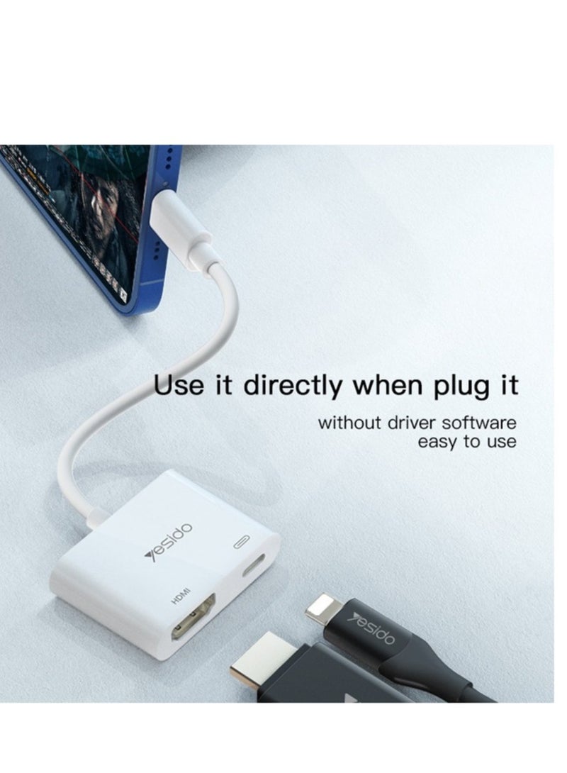 Yesido HM06 8 Pin to HDMI Audio Video Adapter - Image 3