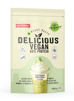 NUTREND Delicious Vegan 60% Protein 450 G, Pistachio  - Image 2