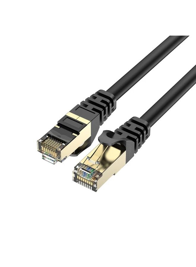 Cat8 Ethernet Cable 1 Meter Black 40Gbps High Speed SFTP Shielded for Gaming - Image 1