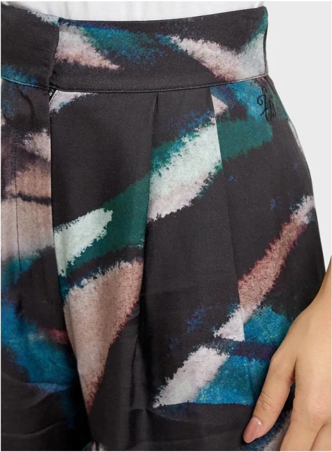 Ted Baker Printed Wide Leg Pants