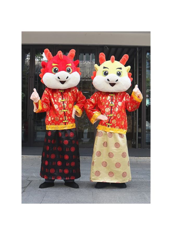 Loquat Dragon Year Cartoon Doll Costume Zodiac Dragon Treasure Activity Performance Annual Meeting Dragon Mascot Year Dragon Doll Costume-Colour:Wealth Dragon (one Size Fits All)-High:166-175cm - Image 4