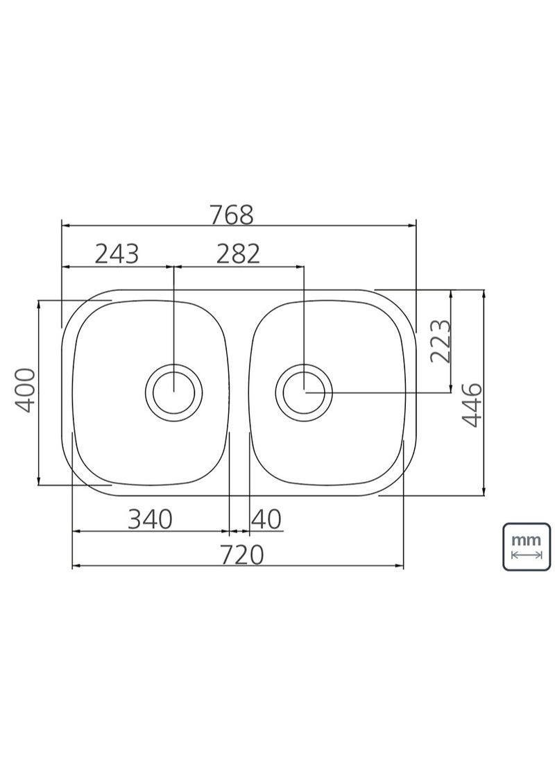 Since 1911, Made In Brazil - Isis 77x45cm 2C 34 BL Stainless Steel Satin Finish Bowl for Undermount with Drainer - pzsku/Z4F5589ADD9EF7935E868Z/45/_/1736254530/59e4eaa2-dcc4-4eaf-a8aa-3770f9689da3