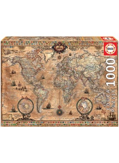 EDUCA Educa Antique World Map Jigsaw Puzzle (1000 Pieces)  - Image 1