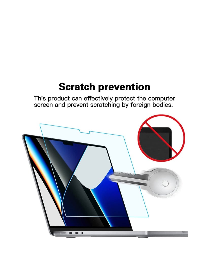 3 in 1 Hard Case for MacBook Pro 14 Inch 2024-2021 Release M4/M3/M2/M1 Chip( A3112/A3185/A3401/A2918 /A2992 /A2779 /A2442) , Plastic Hard Shell Case + Keyboard Cover + Anti Blue Screen Protector, Sparkly Black