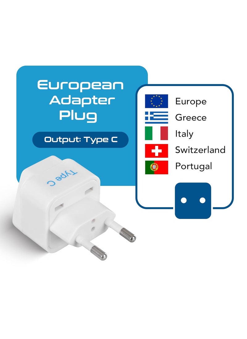 Ceptics Ceptics European Travel Plug Adapter Light Weight Schuko Type EF Ultra Compact India to Most of Europe CE Certified RoHS Compliant EU2SET  - Image 3