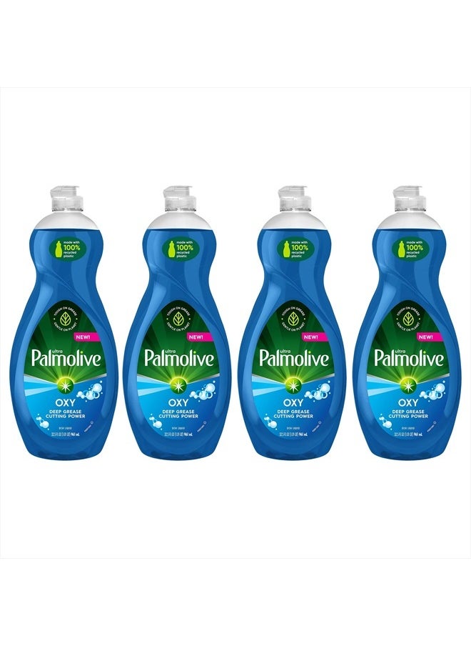 Palmolive - Ultra Dishwashing Liquid Dish Soap, Oxy Power Degreaser - 32.5 Fl Oz (Pack of 4) - Image 1