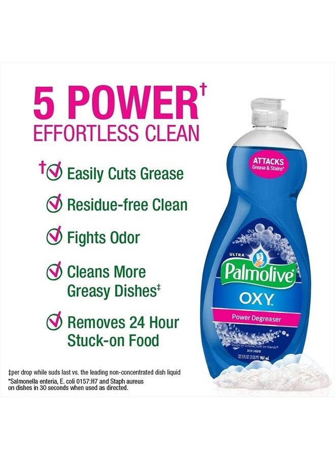 Palmolive - Ultra Dishwashing Liquid Dish Soap, Oxy Power Degreaser - 32.5 Fl Oz (Pack of 4) - Image 1