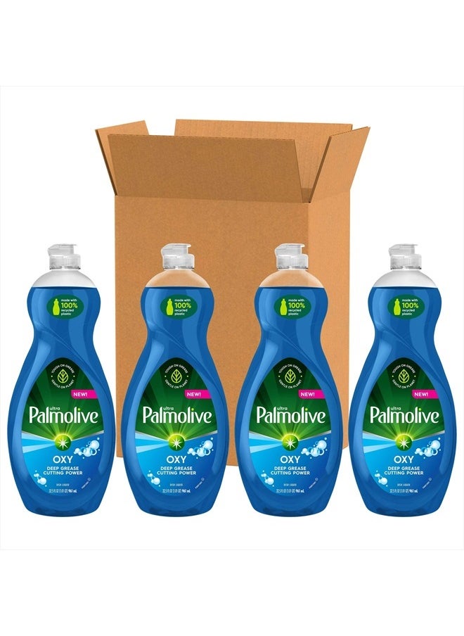 Palmolive - Ultra Dishwashing Liquid Dish Soap, Oxy Power Degreaser - 32.5 Fl Oz (Pack of 4) - Image 1
