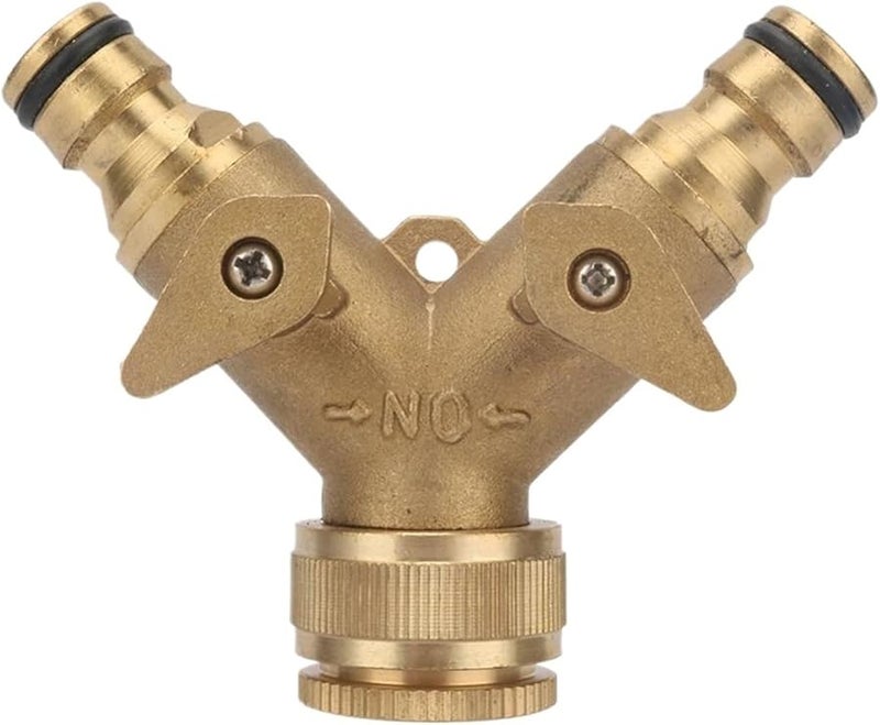 صمام الكرة على شكل Y من النحاس 1/2 إلى 3/4 بوصة بخيط أنثى مقسم مياه ثنائي الاتجاه - Image 2