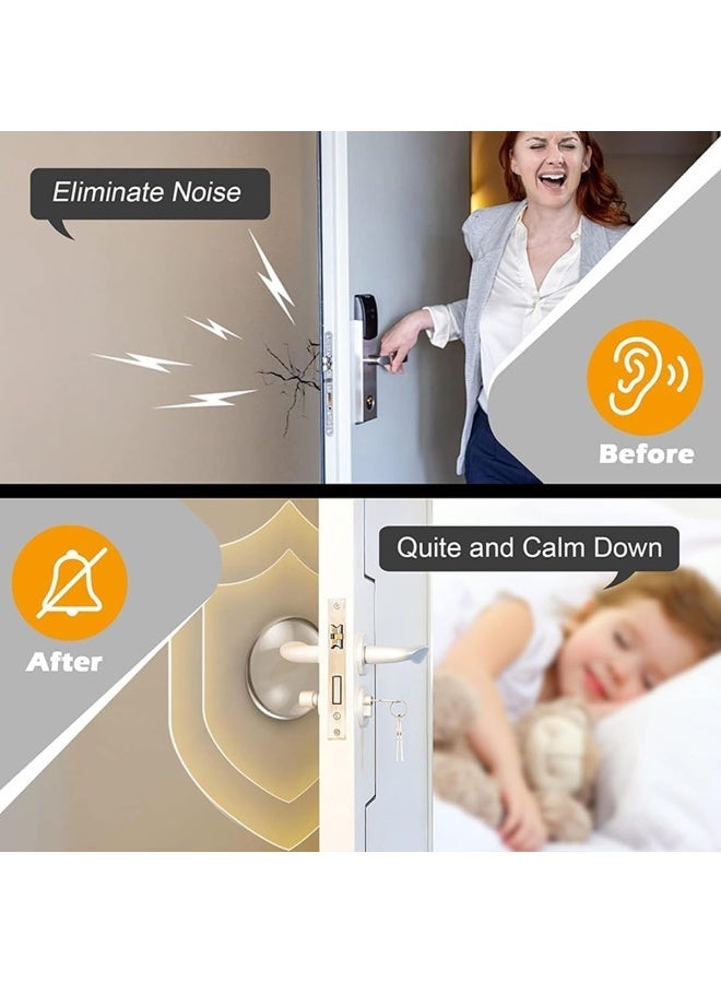 ECVV 6 Pack Door Handle Wall Protector Clear Wall Bumper Protector Reusable Self Adhesive Door Knob Wall Shield To Prevent Noise And Wall Damage Transparent - Image 3