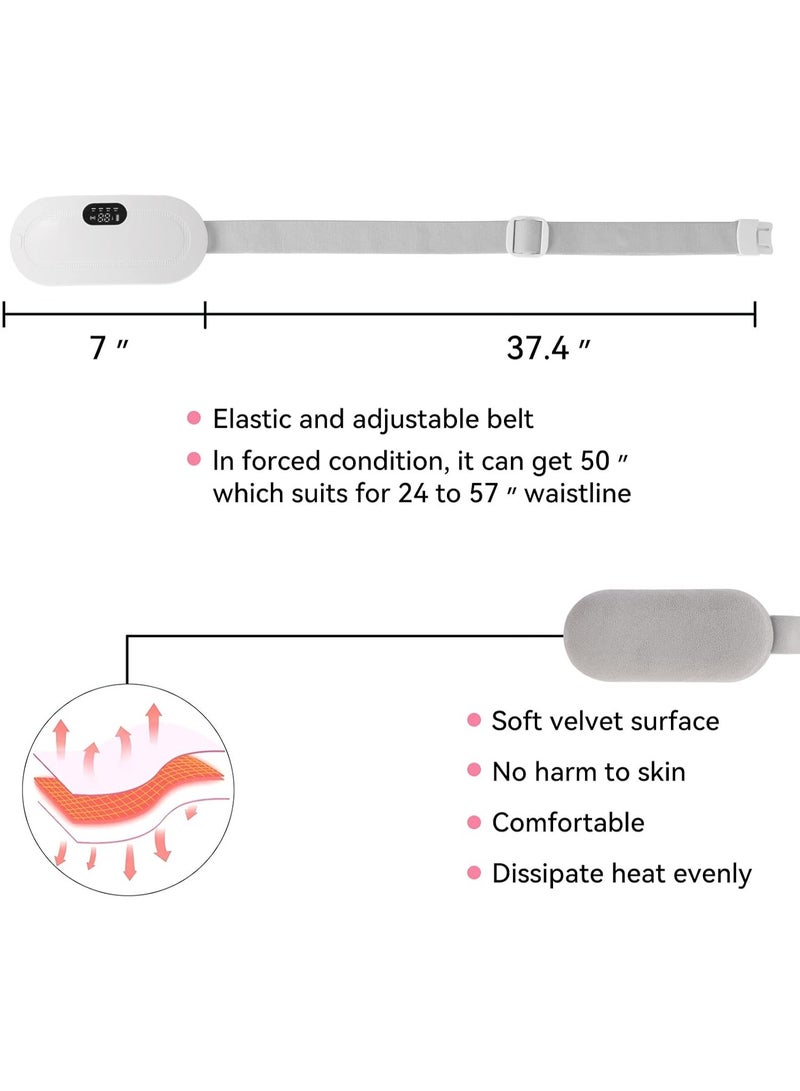 Portable Cordless Heating Pad for Back & Abdominal Comfort, Rechargeable Heat Therapy Belt with Adjustable Temperature and Massage Modes for Everyday Relaxation - Image 3