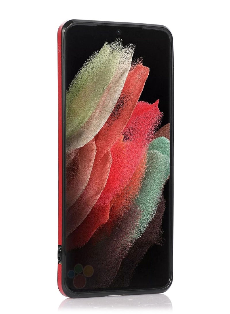 Suteni Crossbody Strap Back Cover Card Slots Leather Phone Case for Samsung - Image 2