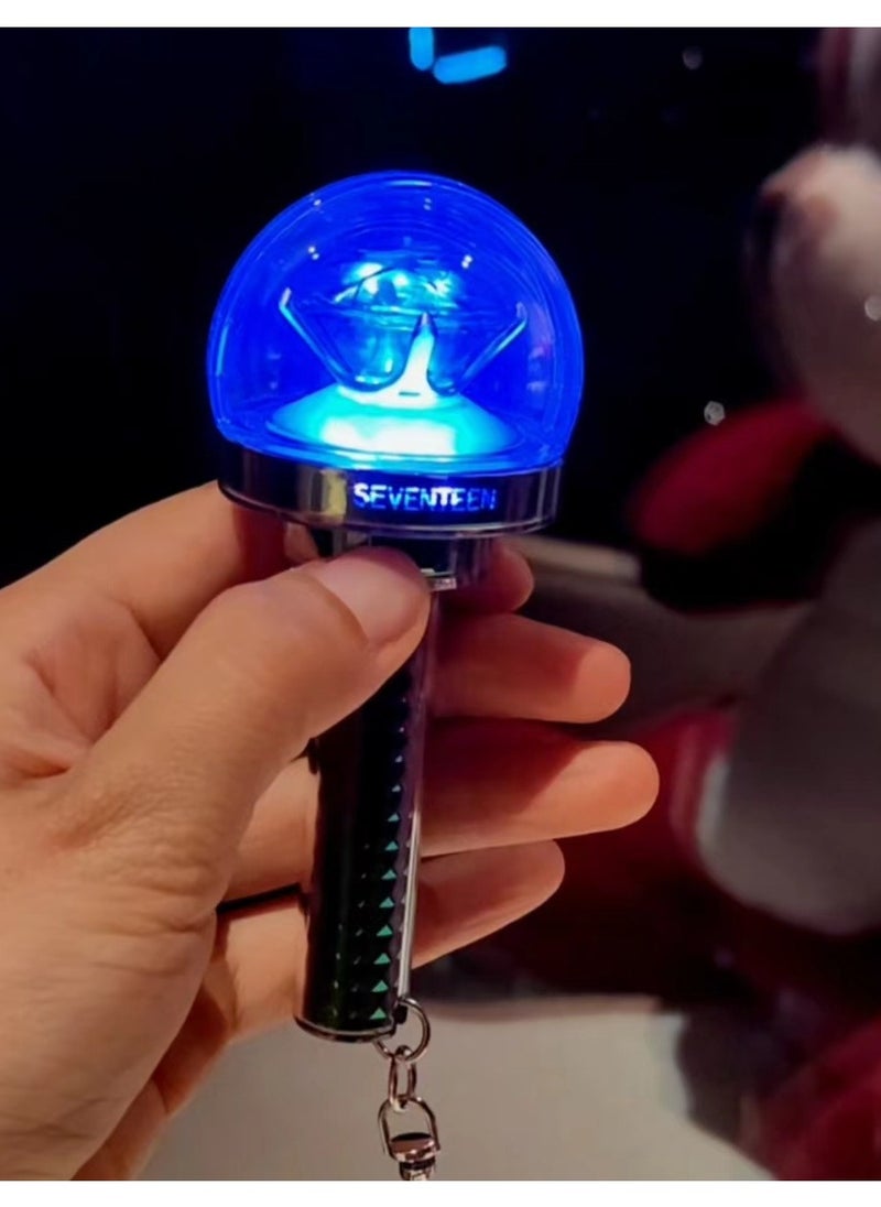 NIBEMINENT Kpop Seventeen Glowstick Light Keychain Mini Stick Light Pendant  - Image 1